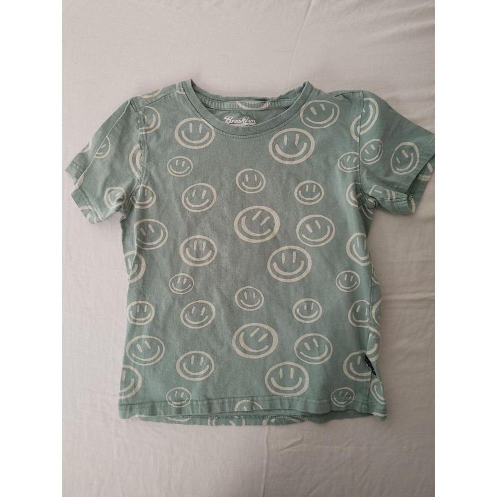 Boys Brooklyn Cloth Green Smile Smiley Fave T-shirt, size 8